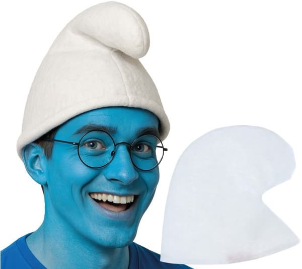 Smurf Leprechaunhatt Vit 1 st.