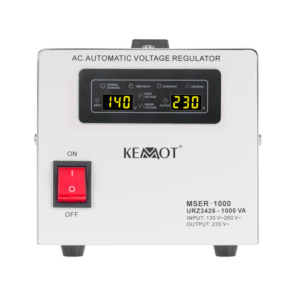 Spændingsregulator servomotor 230V 1000VA Kemot