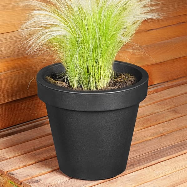 havepotte plast sort rund 29 cm