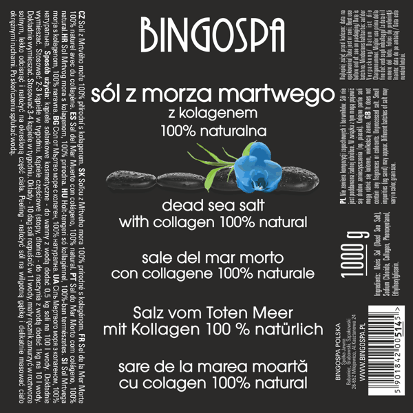 Dødehavs mineralsalt med kollagen BINGOSPA