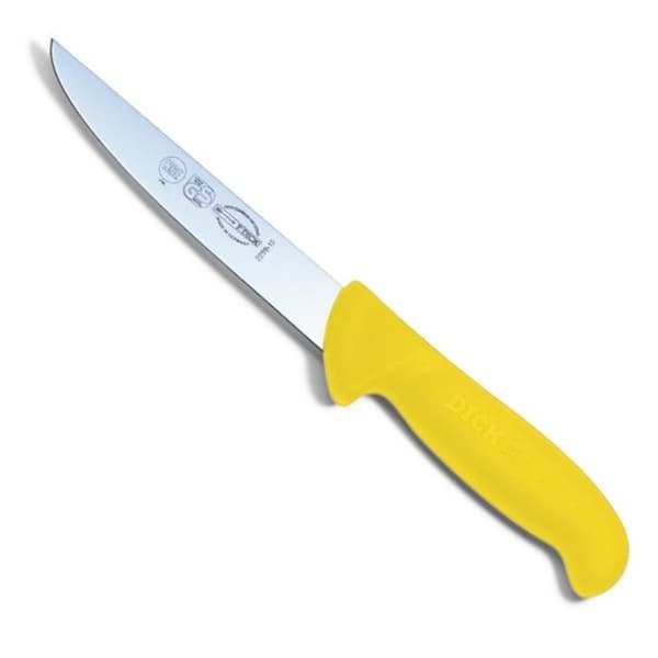 Udbeningskniv, bred klinge, stiv kniv, 18 cm, blå, DICK