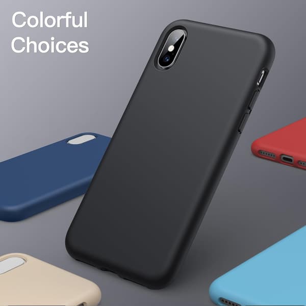 COVER TIL APPLE IPHONE XS/IPHONE X SORT SILIKONE BAGSIDER