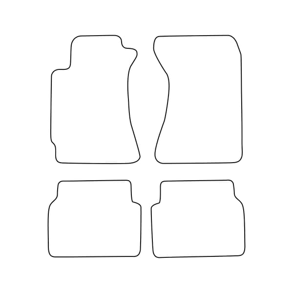 [BLM]SB002 Sort - Velourmåttesæt til Subaru Forester II 2002-2007 - Sorte detaljer