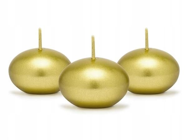 Flydende lys, metallisk, guld, 4 cm 1 stk.
