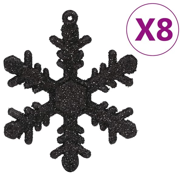 vidaXL 111-delars julgranskulor, svart, polystyren