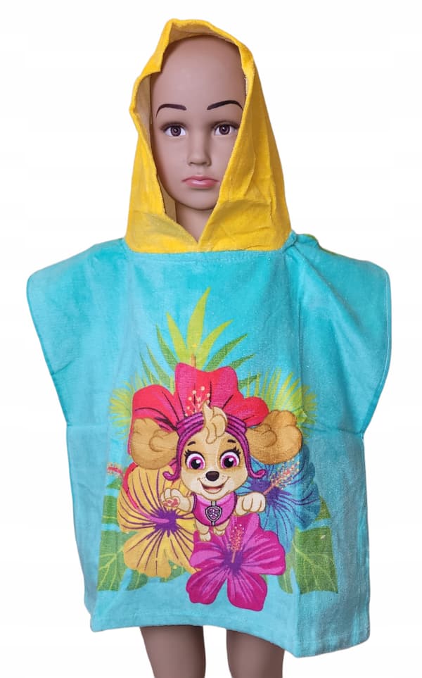 SKYE PAW PATROL BARNPONCHO BADHANDDUK