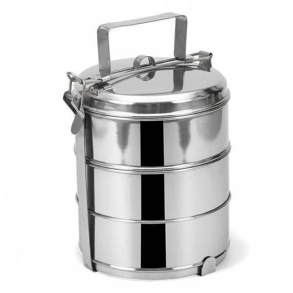Stållunchlåda 3-nivå 3x1 liter