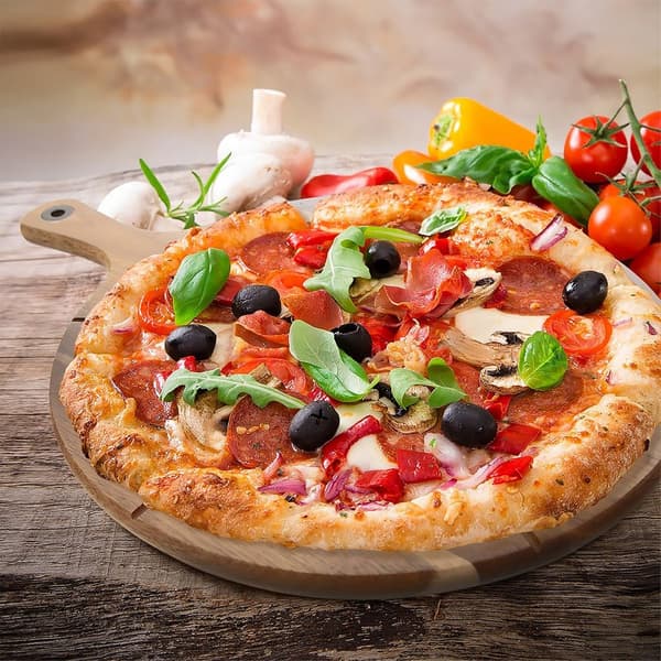 Puinen pizzalauta 43,5x32 cm