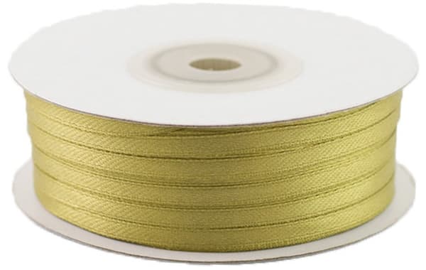 Satinbånd 3 mm x 91 m guld cognac