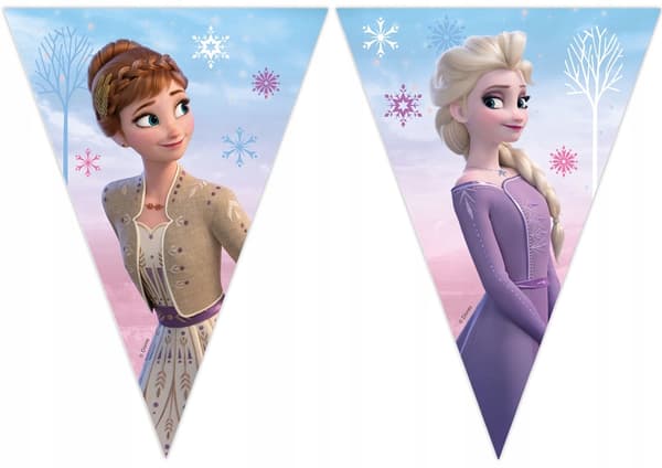 Frozen syntymäpäiväbannerien seppelelippuja