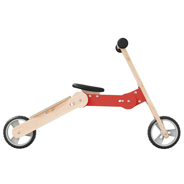 vidaXL 2-i-1 Barnsparkcykel Röd