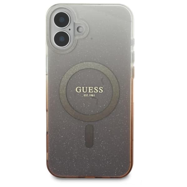 Guess IML Glitter Gradient MagSafe - iPhone 16-skal (brunt)