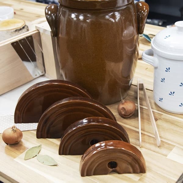 Keramisk presssten för fermentering 17 cm