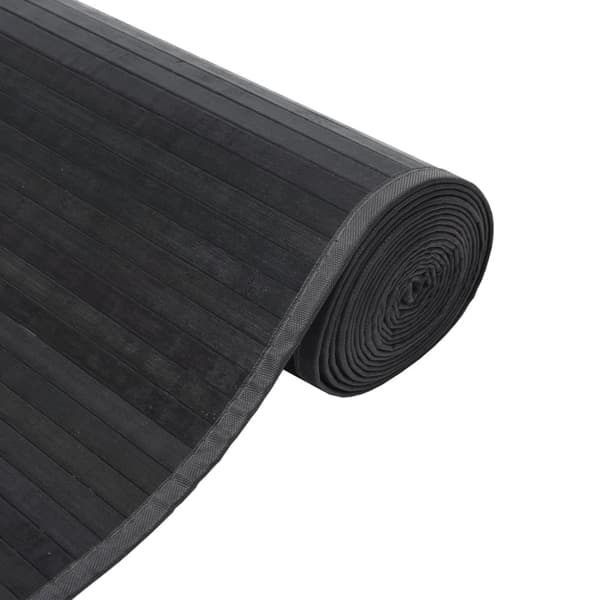 vidaXL Suorakulmainen matto, harmaa, 60x1000 cm, bambu