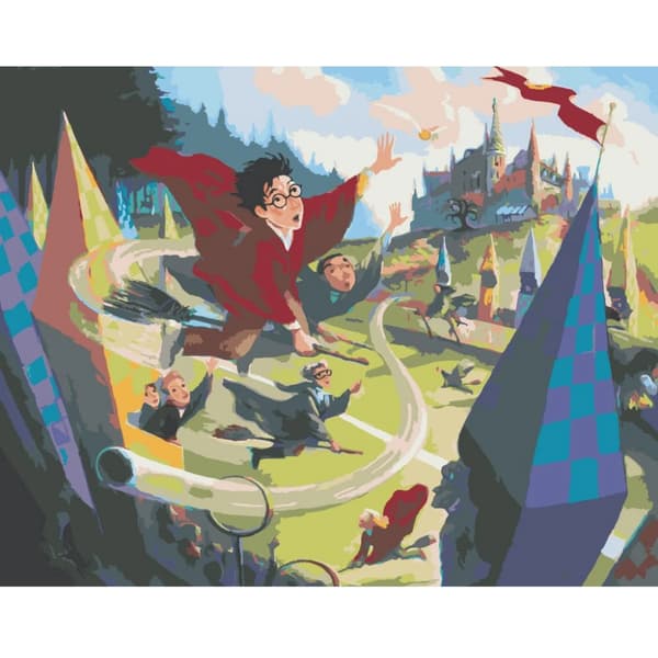MÅLA MED SIFFROR Bilder att måla - Quidditch Harry Potter 50x40 cm