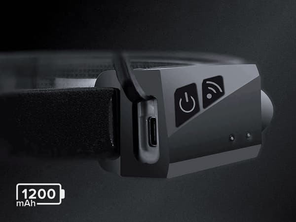 Päälamppu akullinen USB tehokas