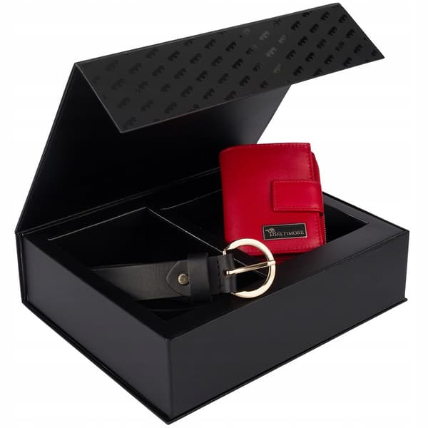 Beltimore Dam Läderbälte Plånbok Premium Box Presentset