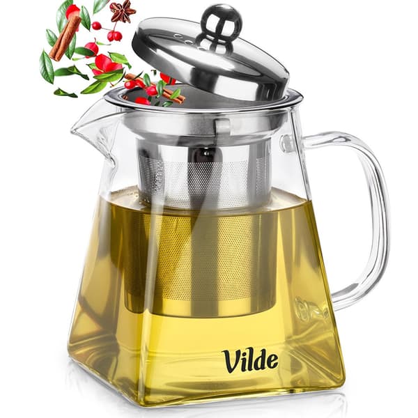 Glaskande med teinfuser varmebestandig 490 ml