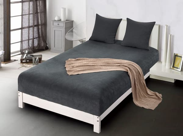 Lakan Bamse med elastik 160x200+28 grafit