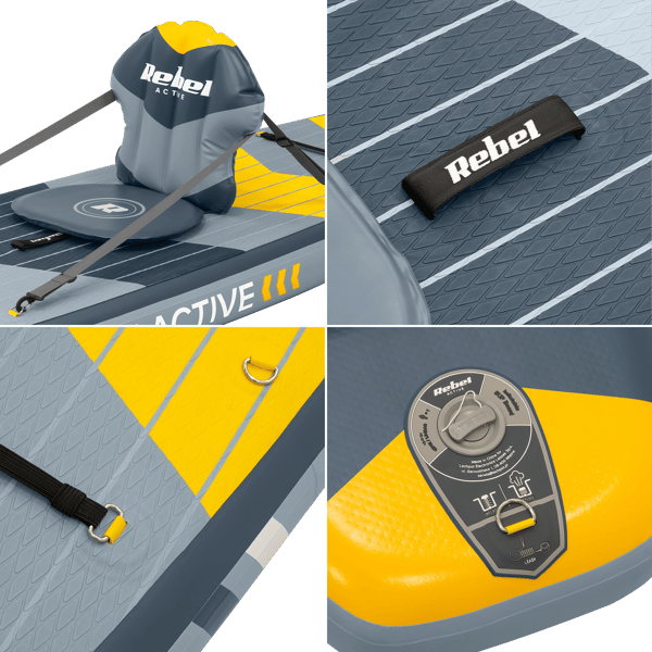 SUP PRO Touring uppblåsbar bräda med badsits 381 cm set