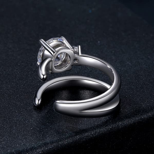 Sølvørering med moissanitter 0,5 ct 0,03 ct