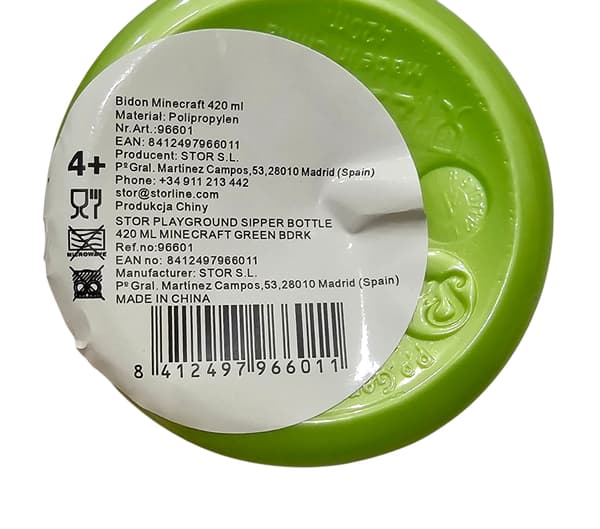 MINECRAFT 410 ml plastbehållare med pip Barnflaska