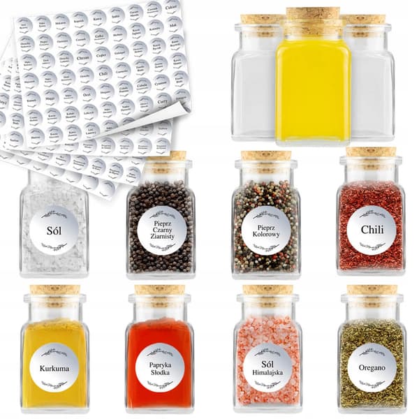 20x maustepurkki 150 ml + 252 tarraa
