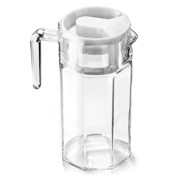 Lasinen kannu kannella 1,5 l