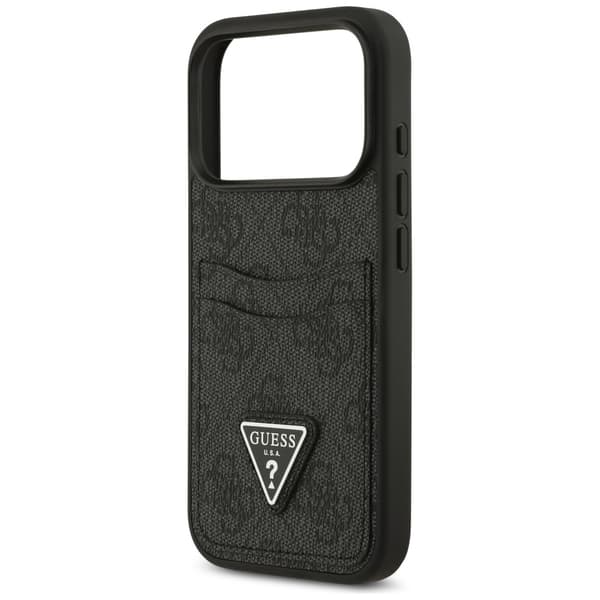 Guess 4G Double Card Triangle cover til iPhone 17 Pro, sort