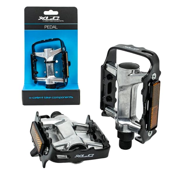 XLC MTB PD-M03 Plattformspedaler, 9/16" Svart och Silver