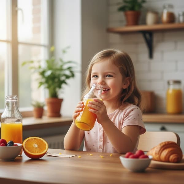 10x Kubuś Juiceflaske 330ml + låg Glasflaskesæt