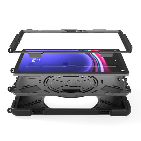Iskunkestävä Galaxy Tab S9 FE/S9/S10 FE -kotelo - musta