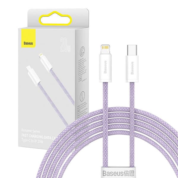 Baseus Dynamic Series USB-C til Lightning-kabel, 20W, 2m (lilla)
