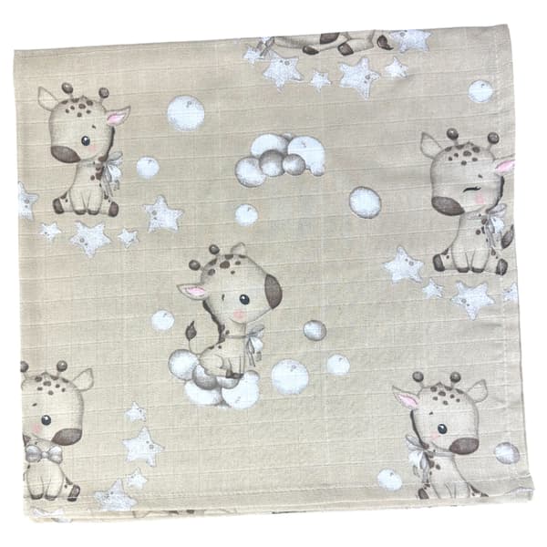 Stor muslinble PASSER 120×120 cm Bomuldsmuslinble