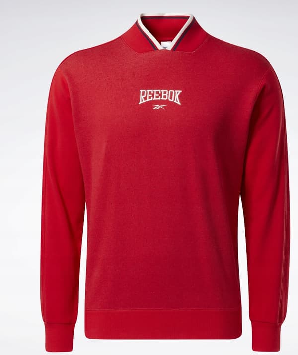 Reebok herr röd långärmad sweatshirt logotyp M