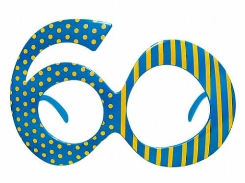 60-vuotissyntymäpäiväjuhlien lasit
