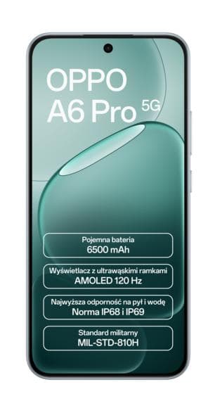 OPPO A6 Pro 5G -älypuhelin 8 Gt/256 Gt harmaa