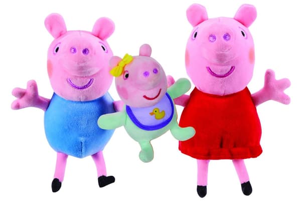 Peppa Pig - Peppa Pig, George ja Evie -pehmosetti - 08423