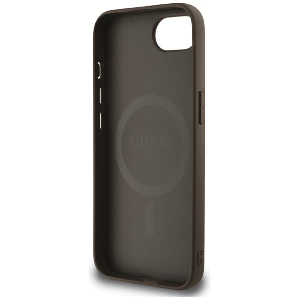 Guess 4G Blomsterprint MagSafe-etui til iPhone 16e brunt