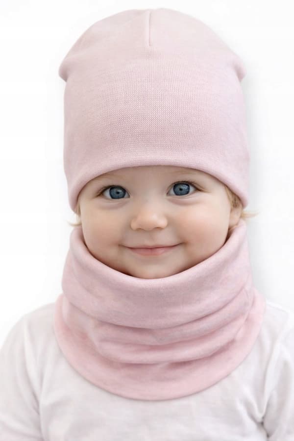 Set MÖSSA + HALSDUK 74-80-86 babyset 40/44 VÅRROSA
