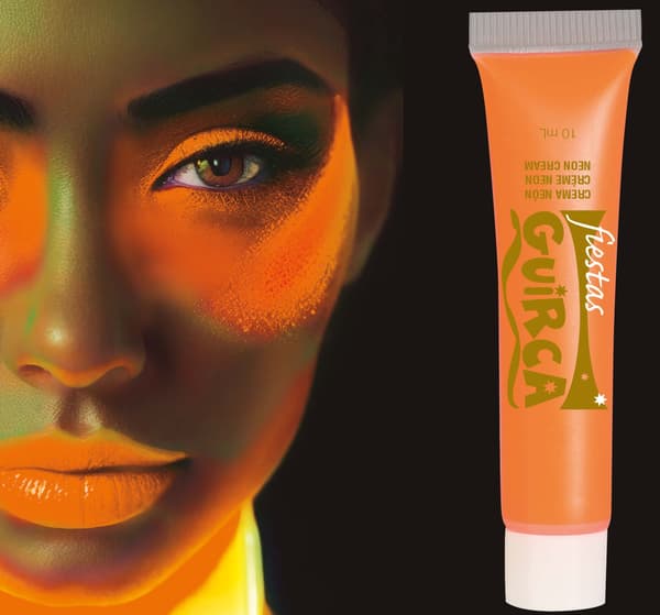 Neonorange ansiktsfärg