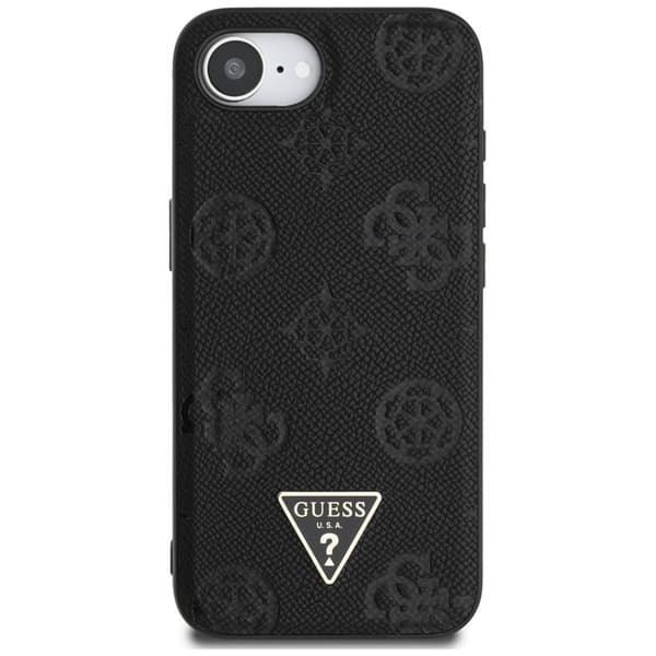 Guess Grained Hot Stamp Peony Triangle Logo MagSafe - iPhone 16e cover (sort)