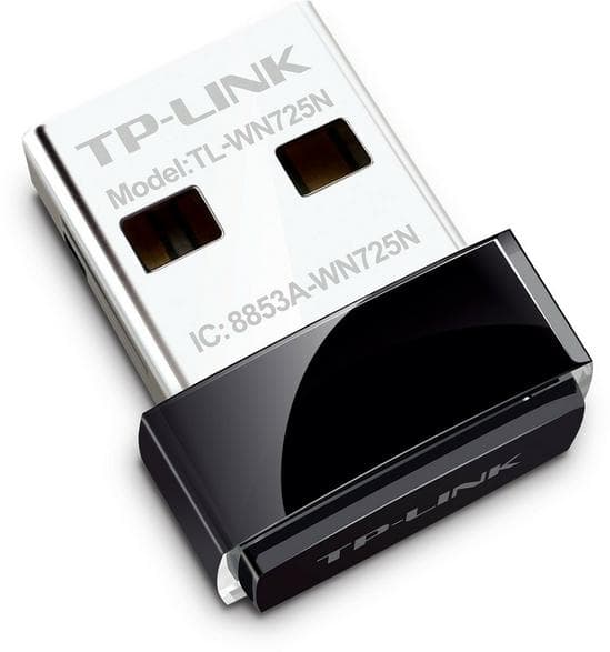 TP-LINK TL-WN725N Trådløst netværkskort Sort og sølv