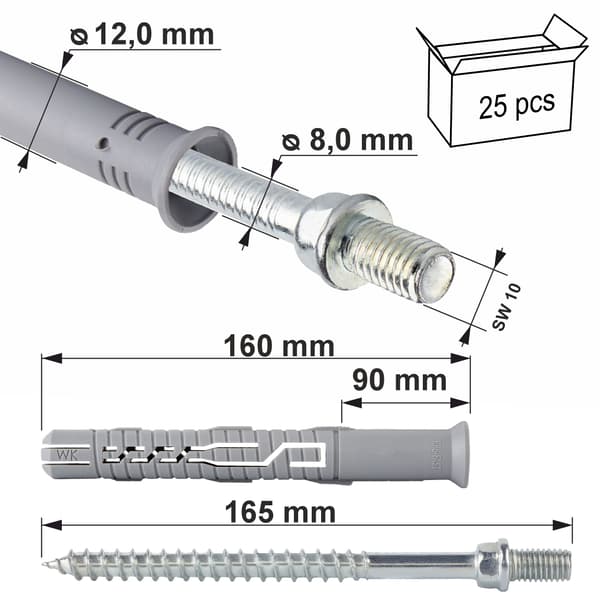 Kollektive dobbeltgevindbolte KPD-12160
