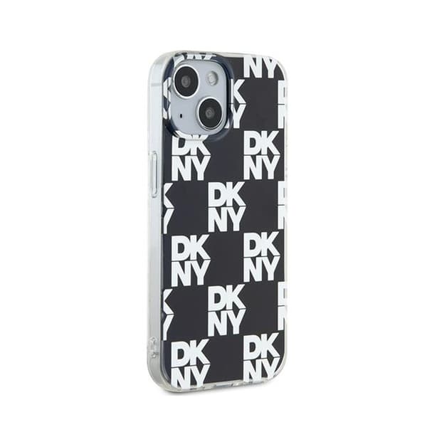 DKNY IML Checkered Mono Pattern - Skal till iPhone 15 / 14 / 13 (Svart)