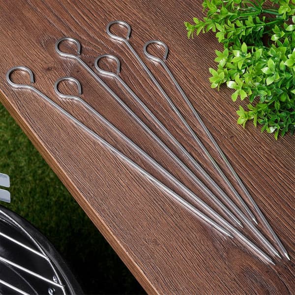 Grillspett av stål 23,5 cm 6 st.