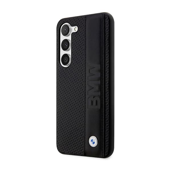 BMW Læder Tekstureret & Stribet - Samsung Galaxy S23+ Etui (Sort)