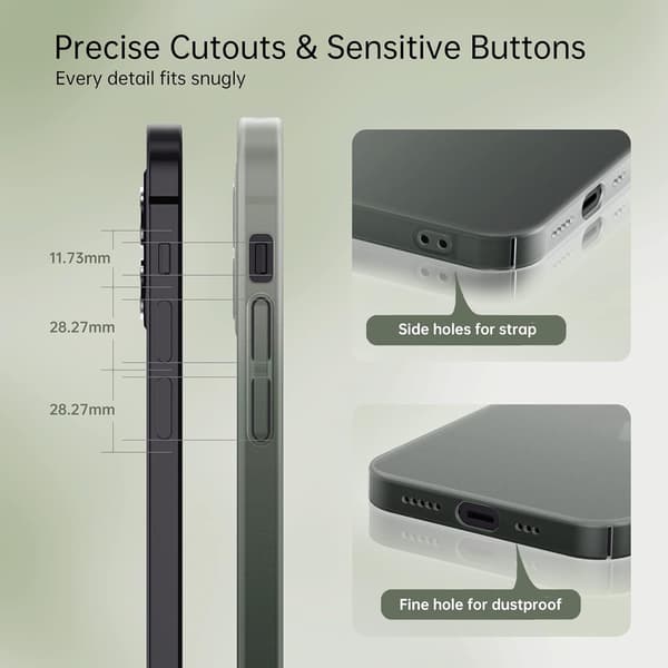 MATTSKÅL TILL APPLE IPHONE 14 PRO 6.1" VIT GRÖN OMBRE + HÄNGE