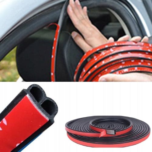 tätningstejp 5m tätning B för bildörrar elastisk tätning