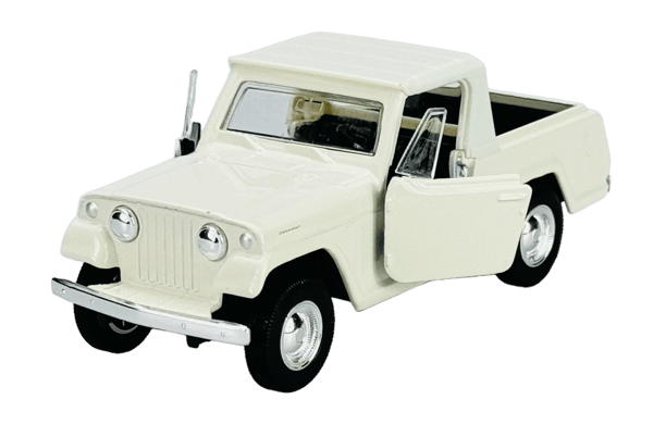 Welly OLD timer 1967 Jeep Jeepster Commando pickup vit 1:34 43826